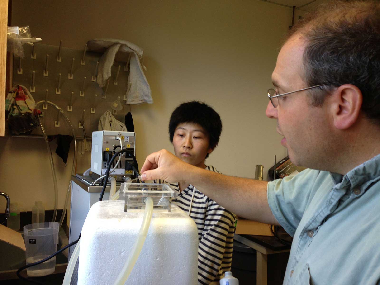 Jonathon instructs Hiromi Uno